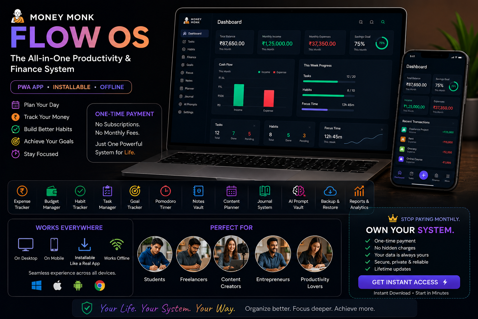 MoneyMonk Flow OS